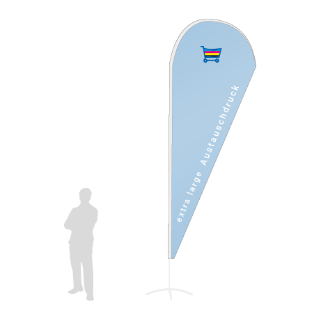 Beachflag Drop Austauschdruck | Extra Large (466 cm) | einseitig bedruckt