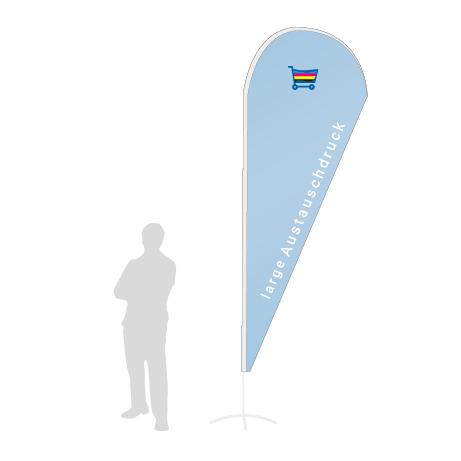Beachflag Drop Austauschdruck | Large (343 cm) | einseitig bedruckt