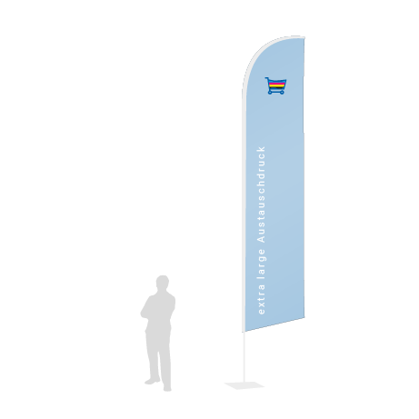 Beachflag Wind Austauschdruck | Extra Large (503 cm) | einseitig bedruckt