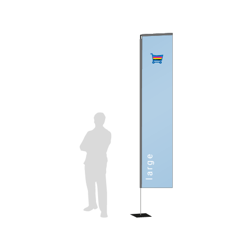 Beachflag Rechteck | Large (401 cm) | einseitig bedruckt
